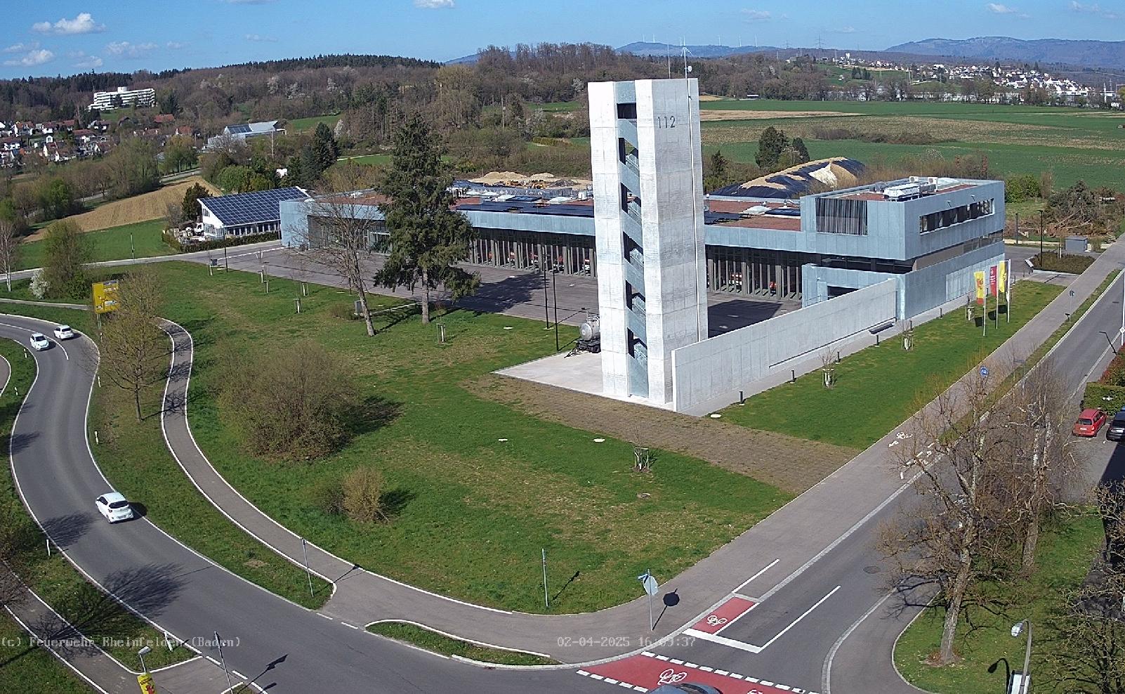 Blick auf die Baustelle des Zentralen Feuerwehrgerätehauses